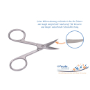 Nagelschere gebogen Linkshand 9cm Mikroverz., rostfrei